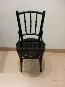 Black Spindle Back Antique Wooden Chair