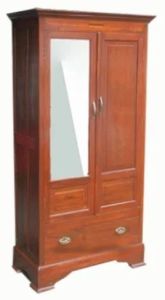Mirror Panel Twin Door Wardrobe Unit