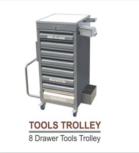 Mild Steel 8 Drawer Tool Trolley