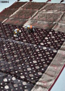 Darkmaroon Color Excellent Banarasi Silk Saree