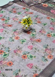 Wistfulpink Color Elegance Fancy Cotton Saree