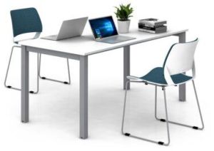 Matte Perform Rectangle Metal Legs Cafe Table, Color : Assorted