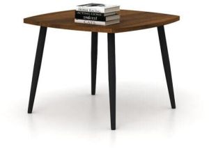 Walnut Engineered Wood Corner Table