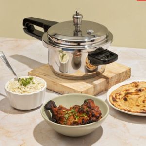 Vinod 18/8 Stainless Steel Outer Lid Pressure Cooker