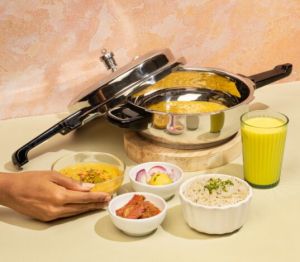 Vinod Stainless Steel Deep Pan Pressure Cooker With Lid