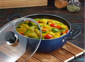 Vinod Zest Non-Stick Deep Kadai With Lid