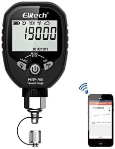 Elitech Vgw 760 Digital Vacuum Gauge for HVAC, Refrigeration