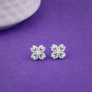 925 Silver Trendy Clover Earrings