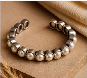 Celeste Aura Cuff Pearl Bracelet