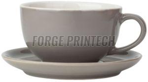 Porcelain 320ml Cuppa Coffee Cup, Color : Grey for Hot Cold Beverages