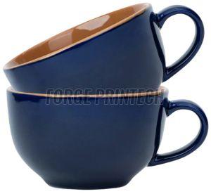 Polished 320ml Porcelain Coffee Mug, Color : Navy Blue