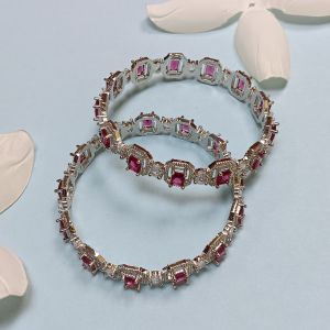 Cubic Zirconia Bangle Set, Brand Name : NIPSTec 2'6 Traditional