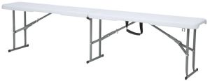 6FT Plastic Foldable Bench with Metal Legs