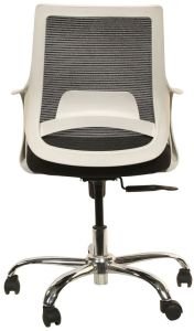 Venice Revolving Wooden Finish Chrome Base Office Chair