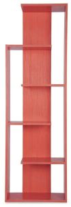 Wooden Wallshelf Book Organizer Rack - Red