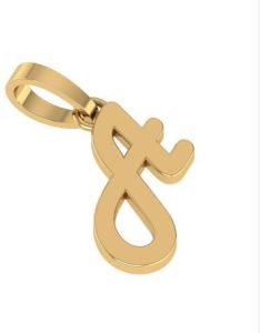 Designer A Gold Pendant