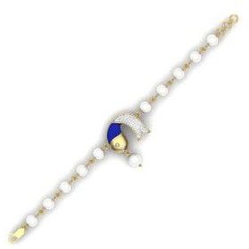 Fish Shape with Pearl Diamond Bangle