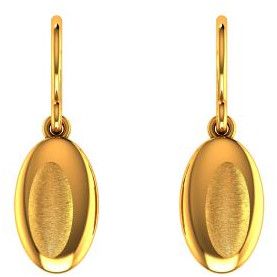 Linear Drop Gold Earring