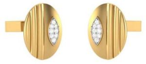 Pear with 2lines Cufflink