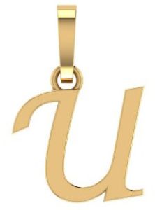 Small U Letter Pendant