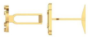 Trendy N Fashionable Cufflink, Color : Gold