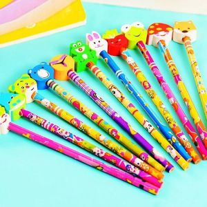 Cartoon Character Top Erasers Pencil