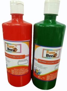 Funn Bee 500ml Red & Green Tempera Colors Bottle Set