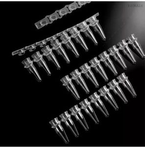 Disposable Transparent 8-strip PCR Tube Flat Cap 0.1ml/0.2ml