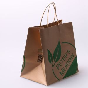 Food Delivery Paper Bags, Color : Brown