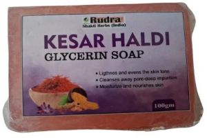 Kesar Haldi Glycerin Soap, Brand Name : Rudra 100gm