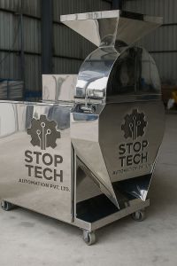 Automatic Electric Detergent Powder Pulverizer Machine, Color : Grey