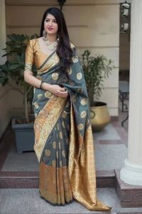 Ladies Party Wear Banarasi Silk Saree