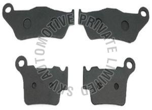 Iron 2 Wheeler Brake Pad Back Plate, Color : Black Standard