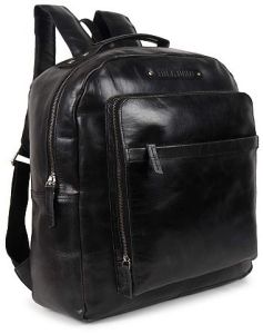 Handicraft Black Leather Backpack Bag