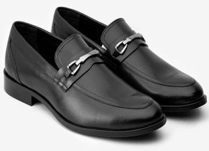 Handmade Mens Black Leather Loafer Shoes