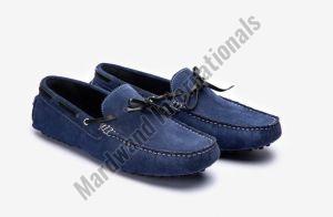 Blue Handcrafted Premium Leather Loafer Shoes