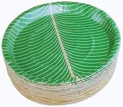 Paper 10 Inches Buffet Plates, Color : Green