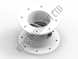 Polypropylene PP Damper Flanged End Valve, Color : White
