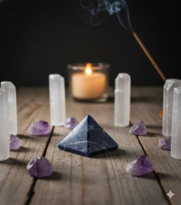 1 Inch Intuition Clarity Third Eye Healing Natural Sodalite Pyramid