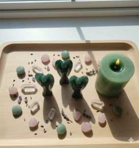 2 Inch Natural Green Jade Gemstone Angels