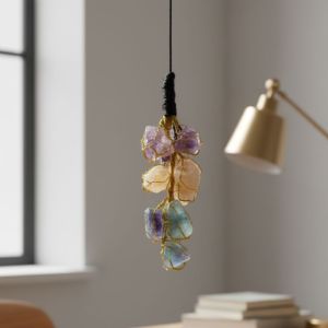 Wholesale Amethyst, Citrine &AMP;AMP; Fluorite Wire Wrapped Hanging | Focus, Clarity, Learning Support &AMP;AMP; Stu