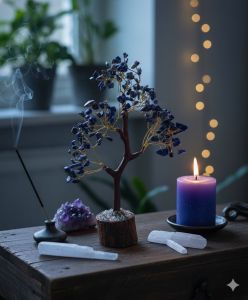 Wisdom Communication Spiritual Feng Lapis Lazuli Crystal Tree