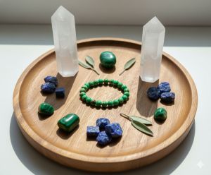 Polished Gemstone Natural Copper Turquoise Beaded Bracelet Casual