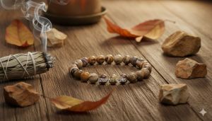Natural Peanut Wood Jasper Peanut Jasper Beaded Bracelet