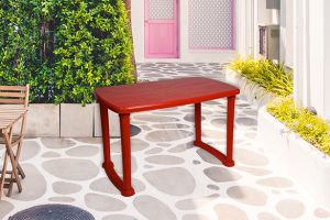 Red Italica 9502 Plastic Dining Table