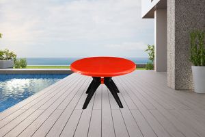 Red Italica 9508 Plastic Dining Table