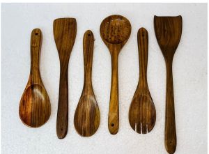 Wooden Cutlery Set, Color : Brown for Kitchen Use