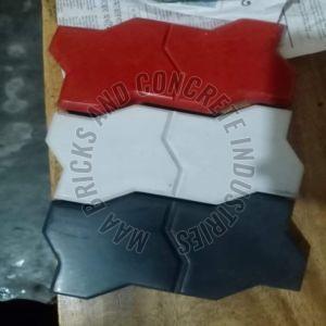 60mm Yellow Concrete Zig Zag Paver Block