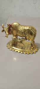Aluminium Kamdhenu Cow Statue, Color : Golden (Gold Plated)