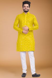 Mens Mirror Work Kurta